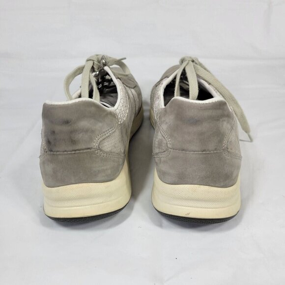 Mephisto Bucksoft Sneakers Women Size 8.5 Gray Lace Up Suede Snakeskin Trim - Picture 5 of 8
